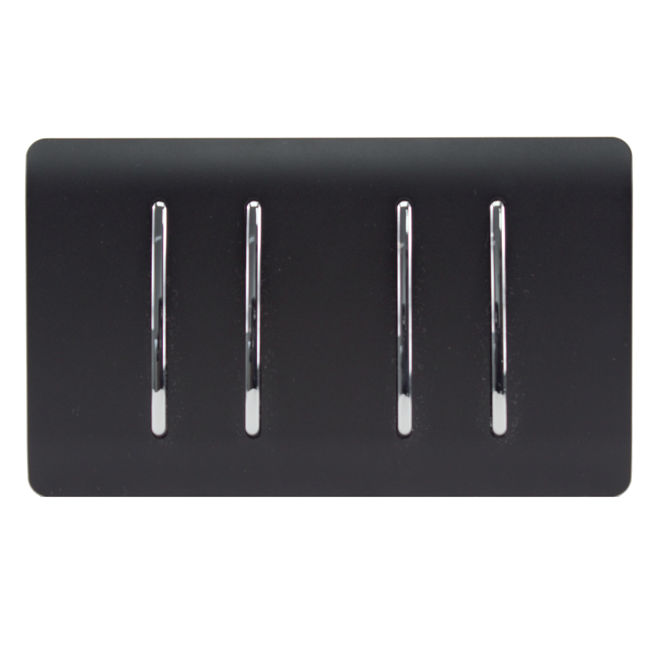 4 Gang (1x2 Way 3x3 Way Intermediate) Matt Black